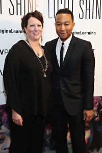 Vanessa Kirsch, Founder and CEO of New Profit, and John Legend at the Reimagine Learning launch event.