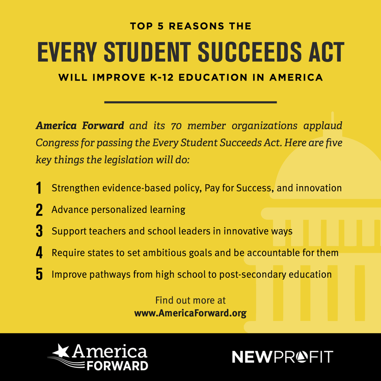America Forward Applauds Passage of the Every Student Succeeds Act