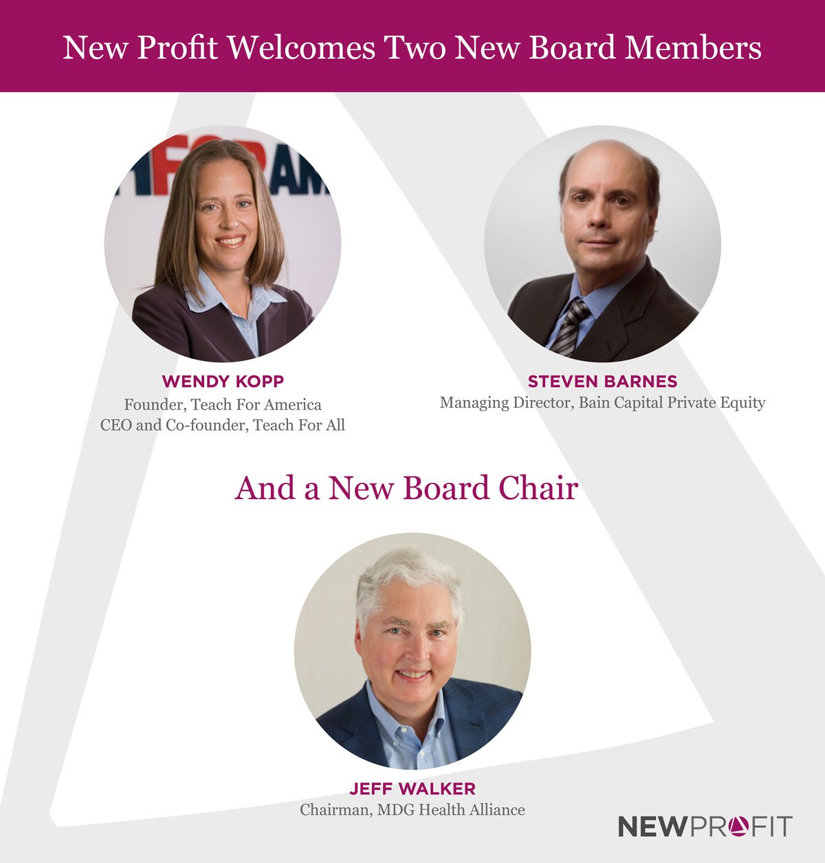 Tfa Founder Kopp And Bain Capital S Barnes Join New Profit S Board