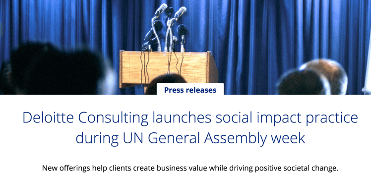 Deloitte Launches Social Impact Unit